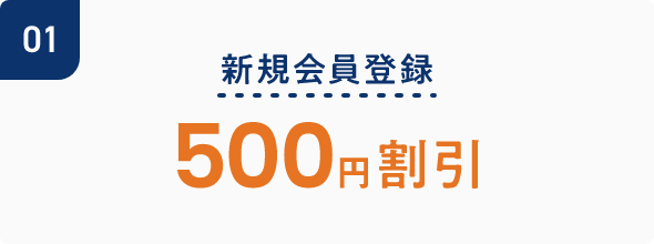 新規会員登録500円割引