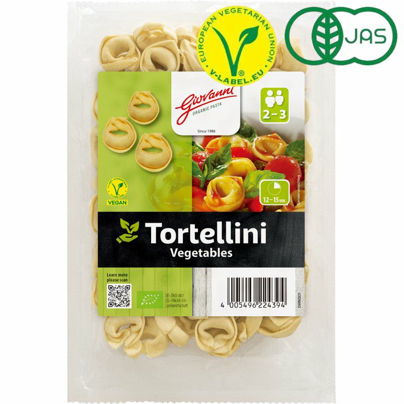 ジョバンニ　オーガニック　トルテリーニ （ベジタブル入り）パッケージ