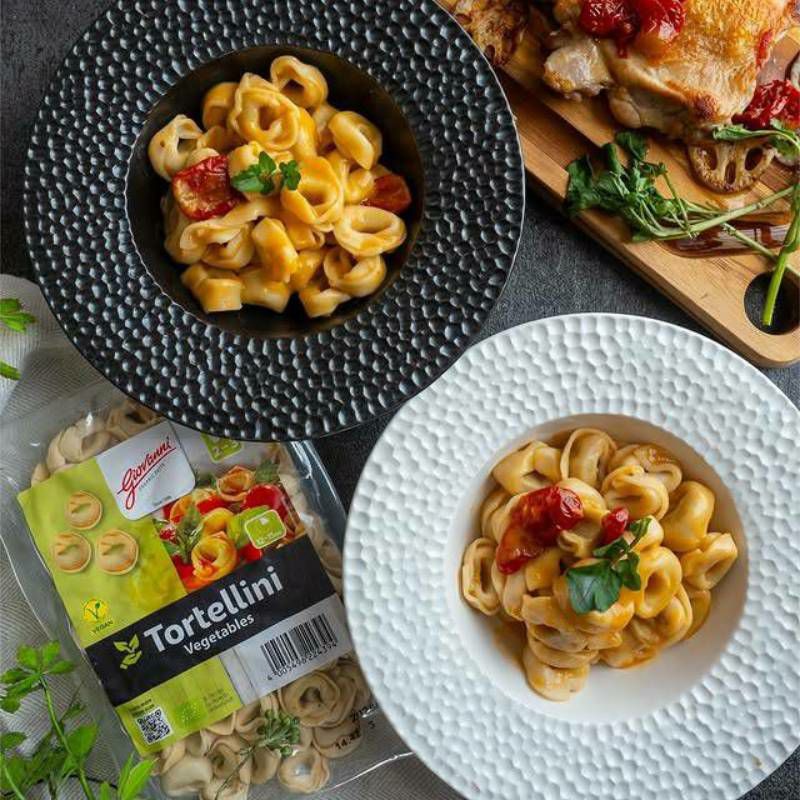 ジョバンニ　オーガニック　トルテリーニ （ベジタブル入り）裏ラベル