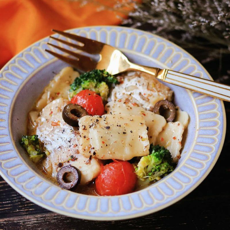 ジョバンニ　オーガニック　ラビオリ （植物性チーズ入り）裏ラベル