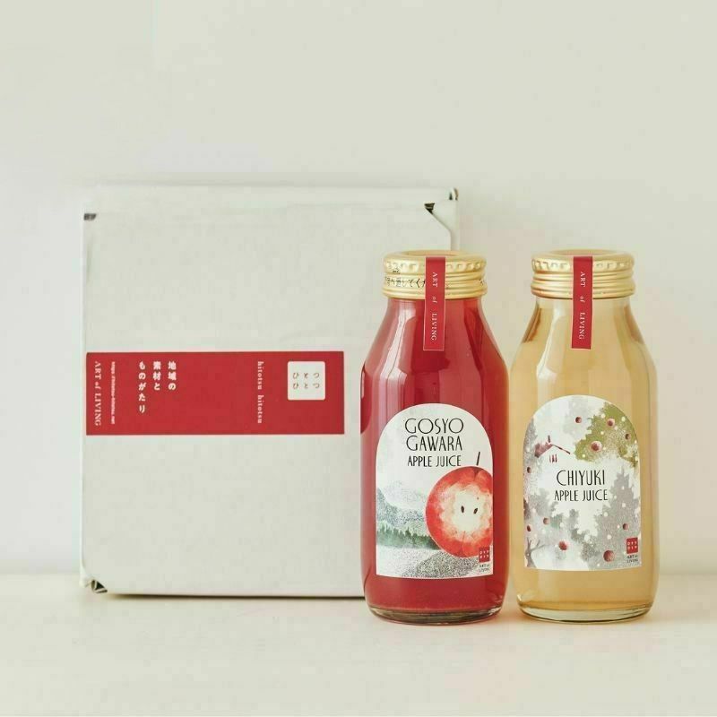 ■ひとつひとつ　紅白のりんごジュース小瓶2本セット（御所川原＆千雪）